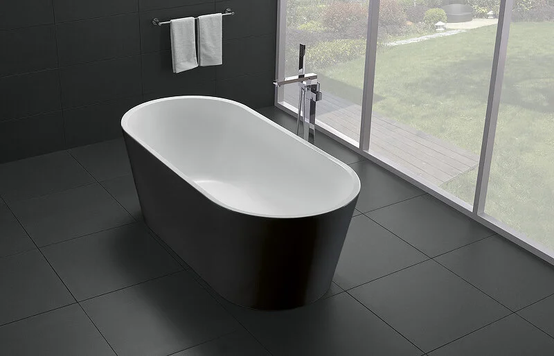 Ванна акриловая BelBagno 180x80 см без перелива черная BB71-1800-NERO-W0 (детальная фотография), современныe, hi-tech