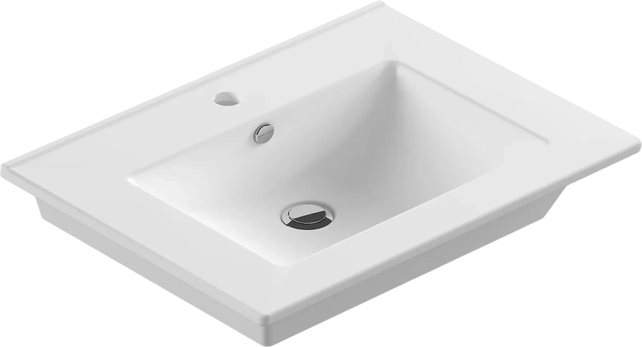 Тумба с раковиной подвесная Misty Дунай 75 см ЛДСП (детальная фотография), современная, hi-tech