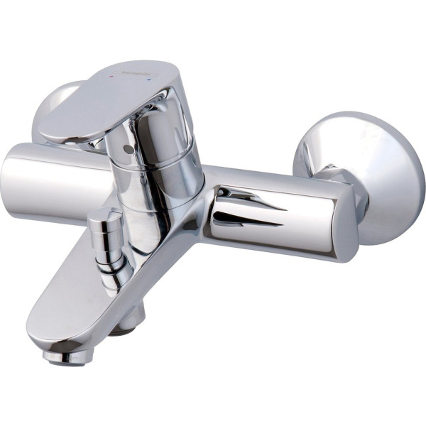 Смеситель для ванны Hansgrohe Focus хром 31940000 (детальная фотография), из латуни, недорогие, округлая форма