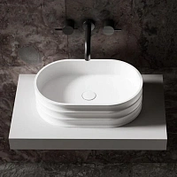 Раковина Abber Stein 56 см белая матовая