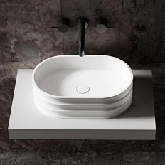 Раковина Abber Stein 56 см белая матовая