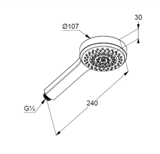 Лейка для душа Kludi Dive хром 688100500 (детальная фотография), душевые лейки