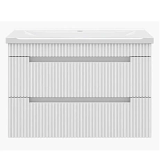 Тумба под раковину подвесная Brevita Ariana 80 см с 2 ящиками, белая