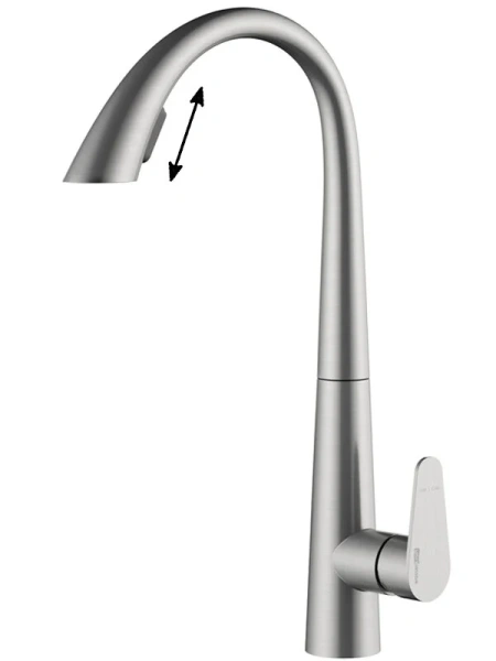 Смеситель для кухни WasserKRAFT A86 с выдвижной лейкой (детальная фотография)