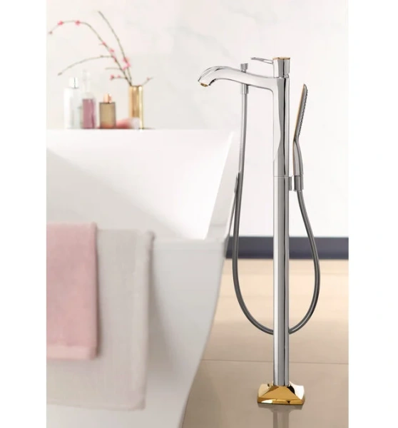 Смеситель для ванны Hansgrohe Metropol Classic хром/золото 31445090 (детальная фотография), для ванны