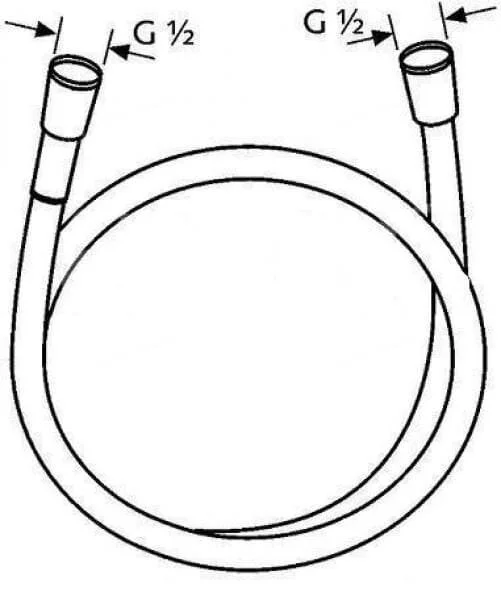 Шланг для душа Jacob Delafon Nouvelle Vague черный матовый E24519-BLV (детальная фотография), шланги для душа