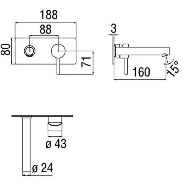 Смеситель для раковины Nobili Live LV00498 рычажный (детальная фотография), для раковины