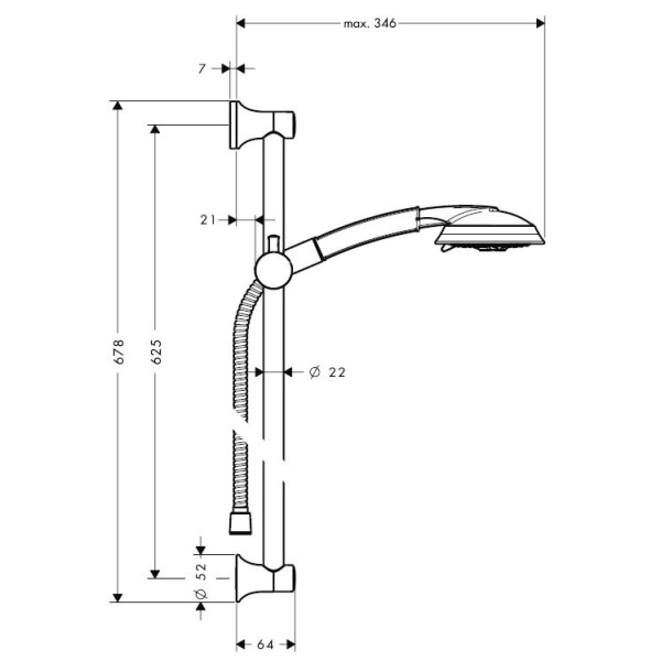 Схема (детальная фотография), душевые гарнитуры