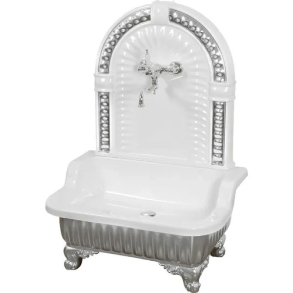 Раковина напольная Migliore Olivia Zampa хром/белый 26262 (детальная фотография)