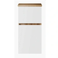 Шкаф-пенал подвесной Misty Ива 40 см белый/каштан