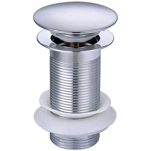 Донный клапан Акватек без перелива хром - фото 1