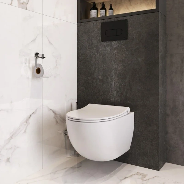 Клавиша смыва VitrA Root Round черная матовая 740-2211 (детальная фотография), пластиковые