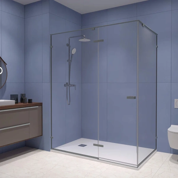 Душевой уголок RGW Stilvoll SV-040Gr 100x80 см профиль серый, стекло прозрачное 353204008-110 (детальная фотография)