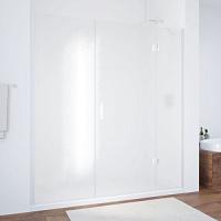 Душевая дверь профиль черный глянцевый стекло шиншилла Vegas-glass