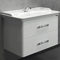 Тумба с раковиной подвесная Comforty Неаполь 80 см белый глянец