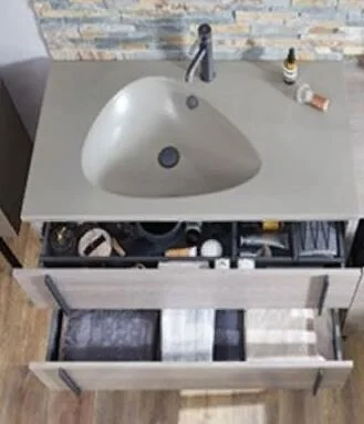 Тумба под раковину подвесная Jacob Delafon Nouvelle Vague 80 см ореховое дерево EB3030-E16 (детальная фотография), современная, hi-tech