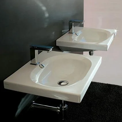 Раковина ArtCeram Blend 55 см прямоугольная BLL004 01 00 (детальная фотография), подвесные, пристенные