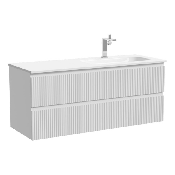 Тумба под раковину подвесная Sancos Snob R 120 см правая bianco SNR120RW (детальная фотография)