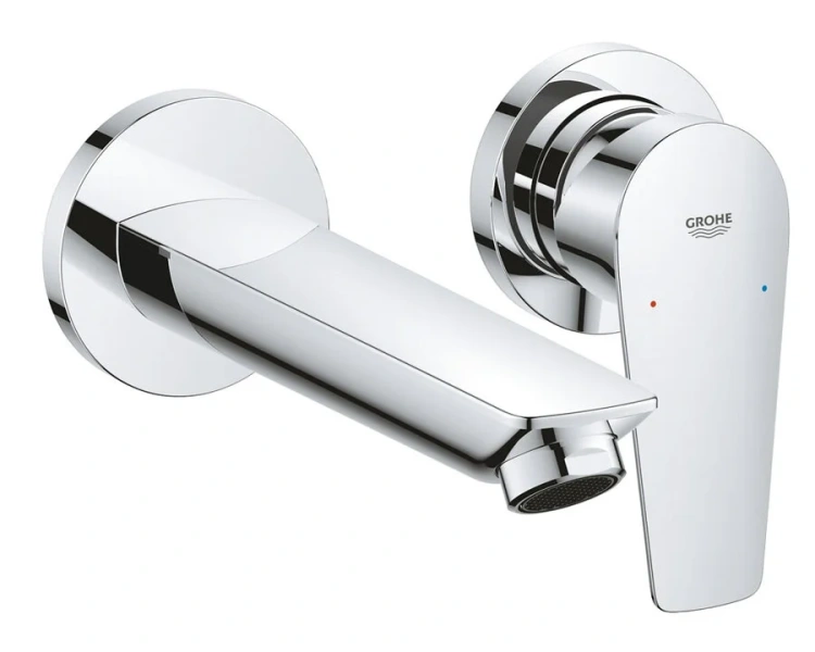 Смеситель для раковины Grohe BauEdge на два отверстия 20474001 (детальная фотография), для раковины