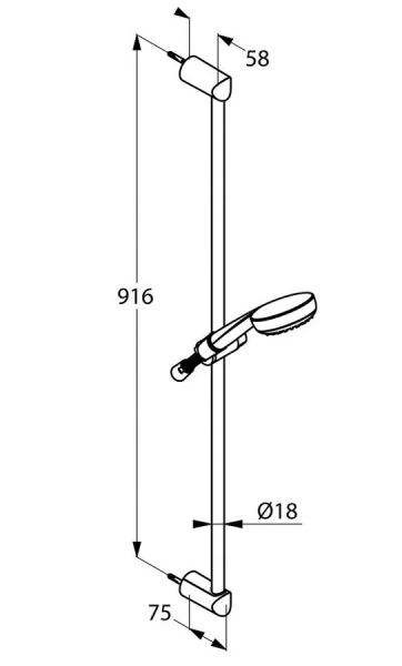 Душевой гарнитур Kludi Logo хром 6819005-00 (детальная фотография), душевые гарнитуры