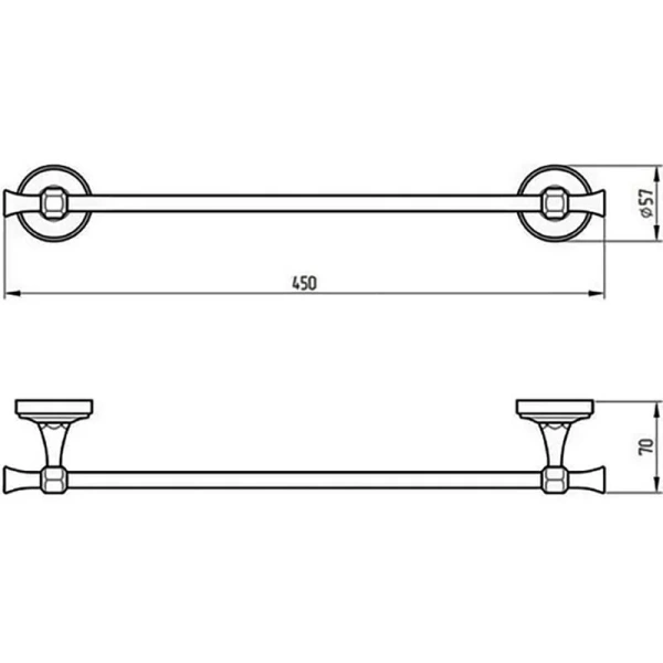 Полотенцедержатель Migliore Fortuna бронза 27659 (детальная фотография), классические, ретро, декорированные