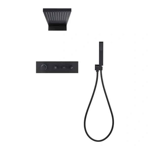 Душевой комплект Black&White Universe черный матовый 8330BUK (детальная фотография), черные