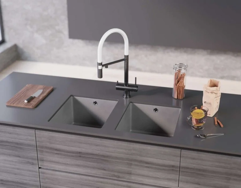 Мойка для кухни Omoikiri Bosen 38-U-BL 38 см черная 4993157 (детальная фотография), 40 см