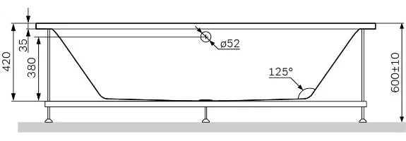 Каркас для ванны Am.Pm Inspire 2.0 170х75 см с монтажным набором W52A-170-075W-R (детальная фотография) index_1