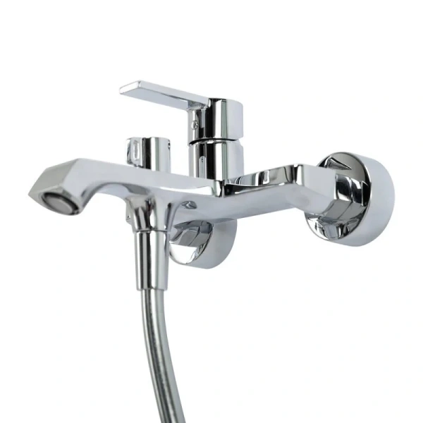 Смеситель для ванны BelBagno Aurora с ручным душем AURORA-VASM-CRM (детальная фотография), настенные