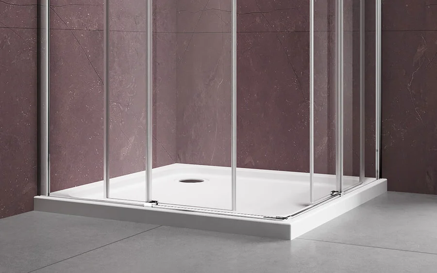 Душевой уголок Vincea Dice 90х90 см профиль хром VSS-4D900CL (детальная фотография), 90х90