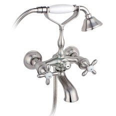 Смеситель для ванны Timo Ritz серебро 0144Y silver cross