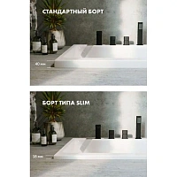 Ванна гидромассажная Excellent Pryzmat Slim Line 170 x 75 см, белый/золото, WAEX.PRY17S.LINE.GL