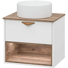 Тумба под раковину подвесная Brevita Bergen 60 см белая