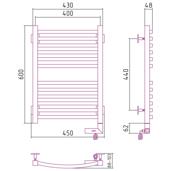 Схема (детальная фотография), лесенка, вертикальные