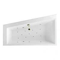 Ванна гидромассажная Excellent Sfera Relax 170 x 100 см, левая, белый/бронза, WAEX.SFL17.RELAX.BR
