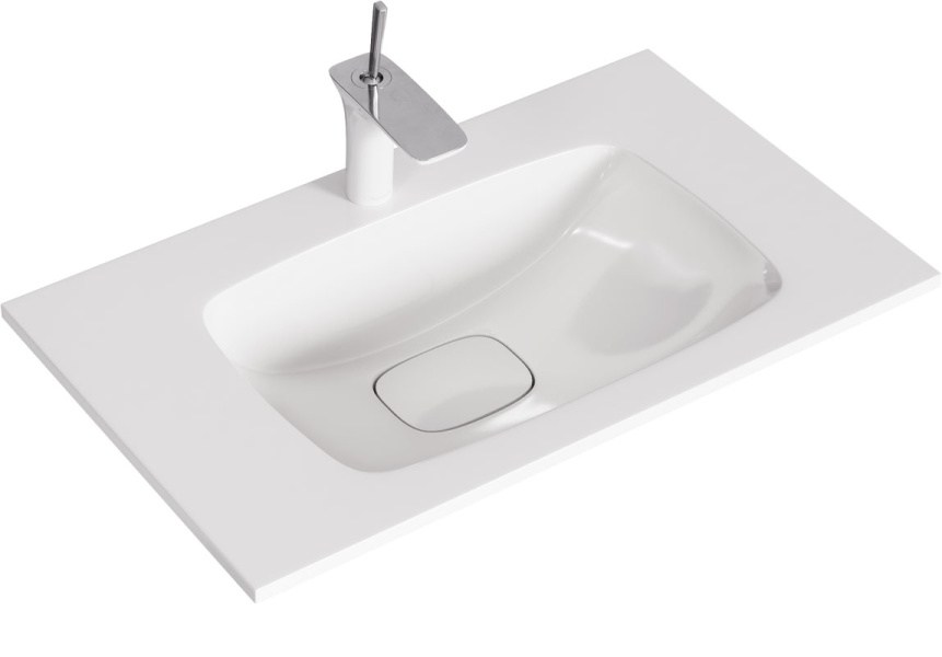 Раковина мебельная Aqwella Malaga 75 см из литьевого мрамора Mal.75.04.D (детальная фотография)