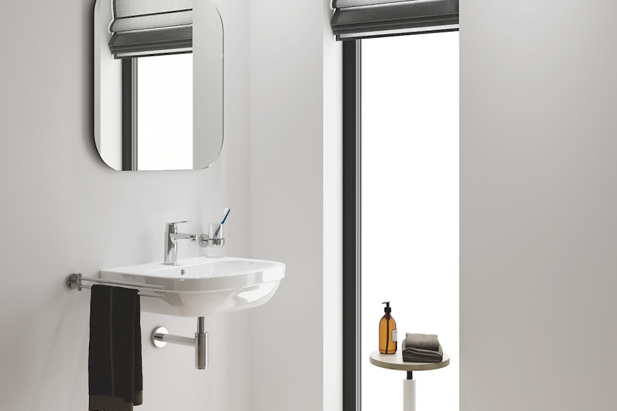 Смеситель для раковины Grohe Eurosmart Cosmopolitan однорычажный хром 23327000 (детальная фотография), на раковину