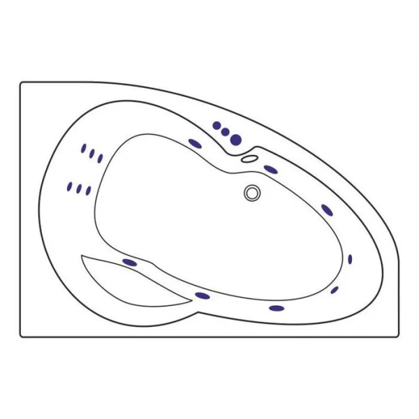 Ванна гидромассажная Excellent Newa Smart 160 x 95 см, правая, белый/хром, WAEX.NEP16.SMART.CR (детальная фотография), 160 см