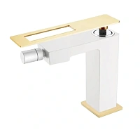 Смеситель для биде Boheme Q белый/золото