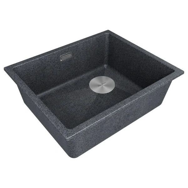 Мойка для кухни Paulmark Lumi 55 см графит LU55SK-DG (детальная фотография), из искусственного гранита