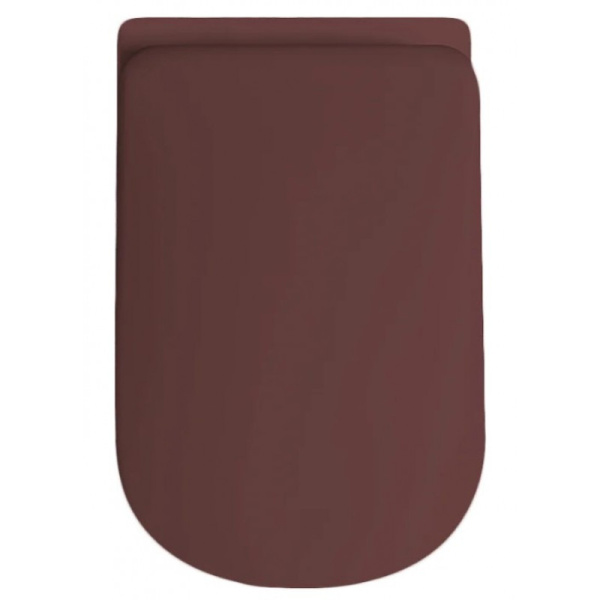 Унитаз подвесной Kerasan Tribeca borgogna matt 511475 (детальная фотография), без бачка, со скрытым бачком