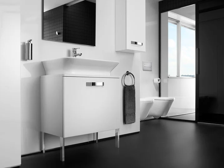 Раковина Roca The Gap 327476000 50 см 1 отверстие под смеситель (детальная фотография), керамические