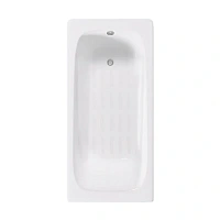 Ванна чугунная Delice Flex DLR230631-AS, 170 х 80 см, антискользящее покрытие, без ручек, цвет белый