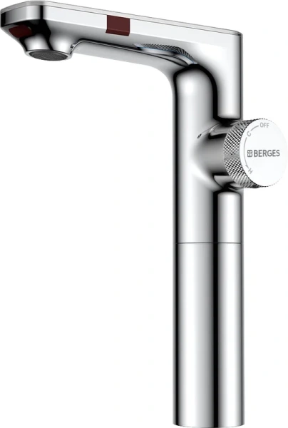 Смеситель для раковины BERGES Morans 07600 сенсорный (детальная фотография), с коротким изливом