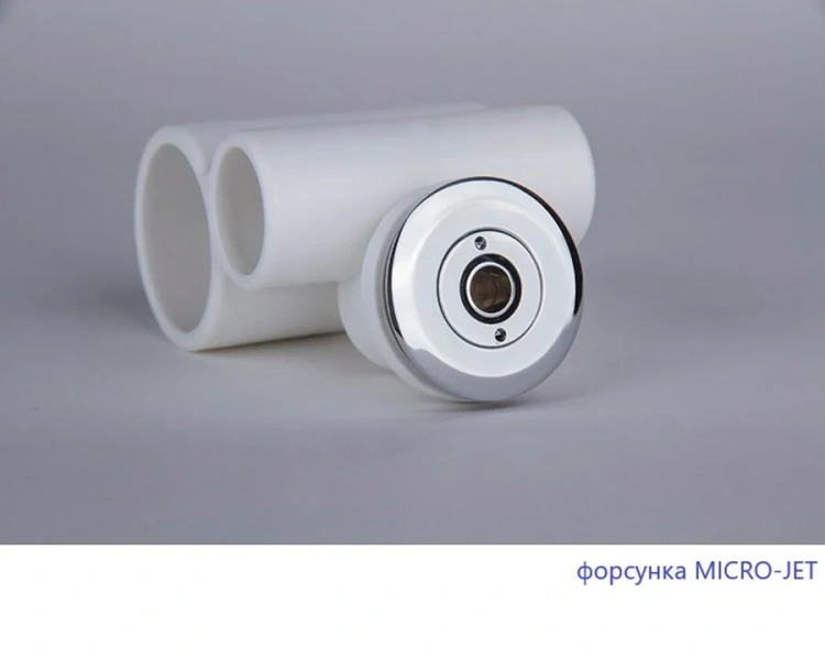 Ванна гидромассажная Whitecross Layla Nano, 180 х 80 см, увеличенная толщина акрила, усиленная армировка, белый/хром, 0102.180080.100.NANO.CR (детальная фотография), прямоугольные