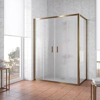 Душевой уголок профиль бронза стекло шиншилла Vegas-glass