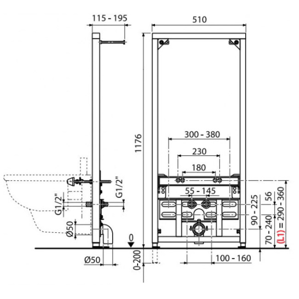 Схема (детальная фотография), для биде