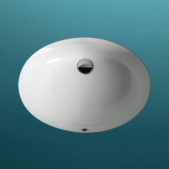 Раковина Simas Top e lavabi d'Arredo 58 см под столешницу, белая S 53 BI (детальная фотография), белые