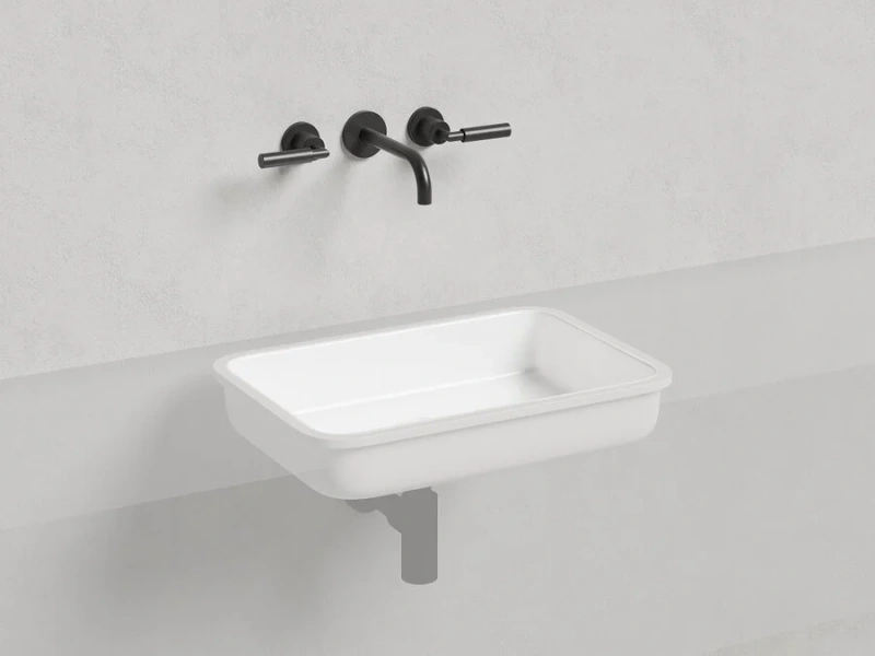 Раковина Salini Marea 09 55 см в цвете по RAL 1802209MF (детальная фотография), 55 см