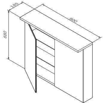 Зеркальный шкаф с подсветкой Am.Pm Spirit 2.0 80 см белый M70AMCX0801WG (детальная фотография), с подсветкой, с розеткой